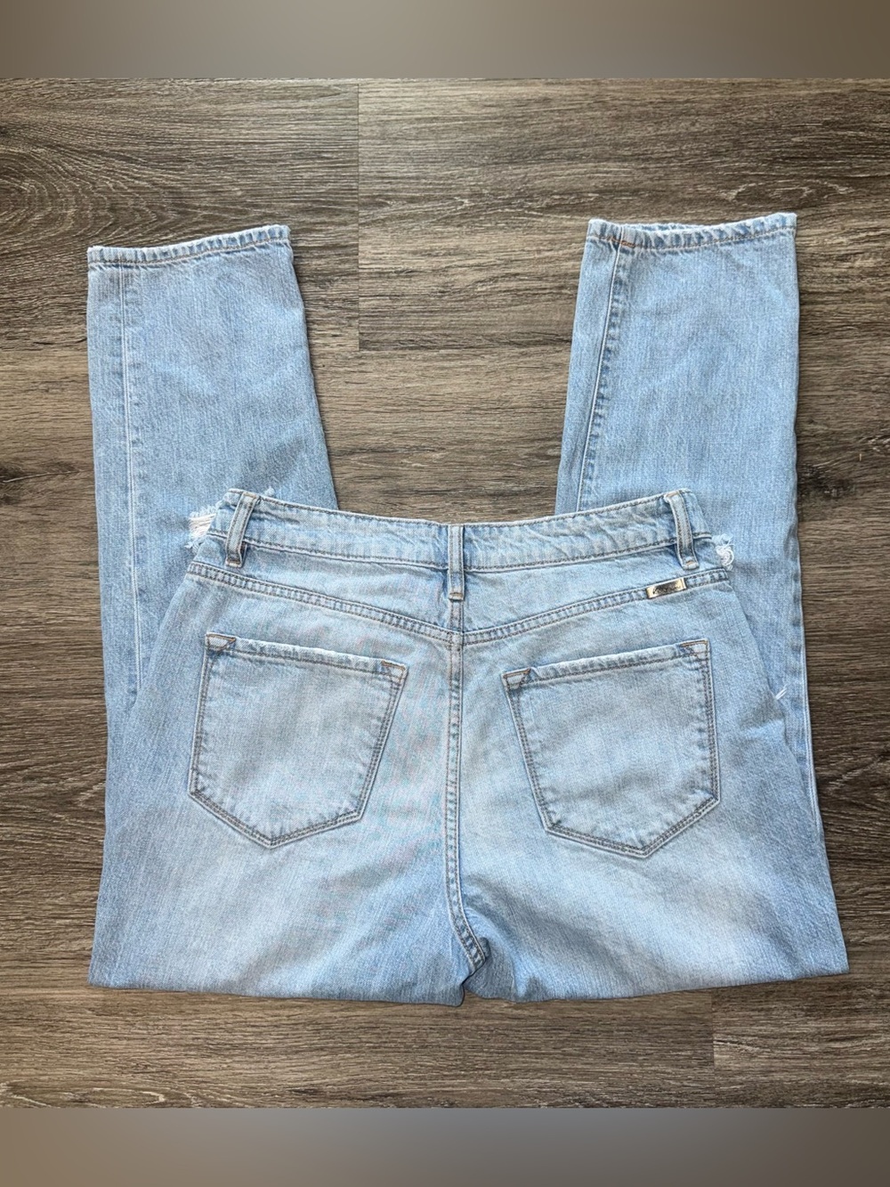 KanCan High Rise Ripped Boyfriend Mom Jeans Style KC9176L Size 7/27 100% Cotton - Picture 4 of 10